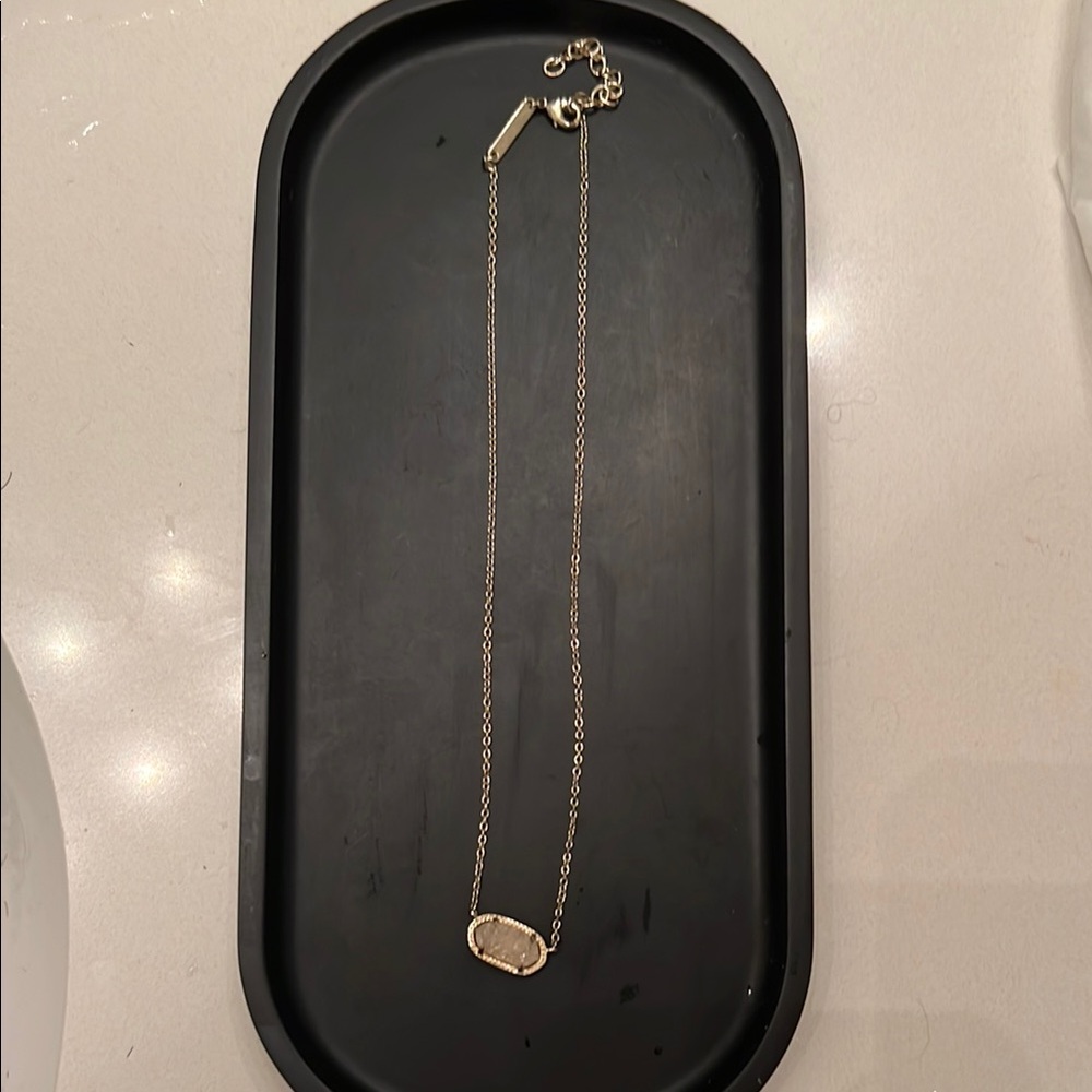 Kendra Scott Elisa Gold Pendant Necklace in Iridescent Drusy